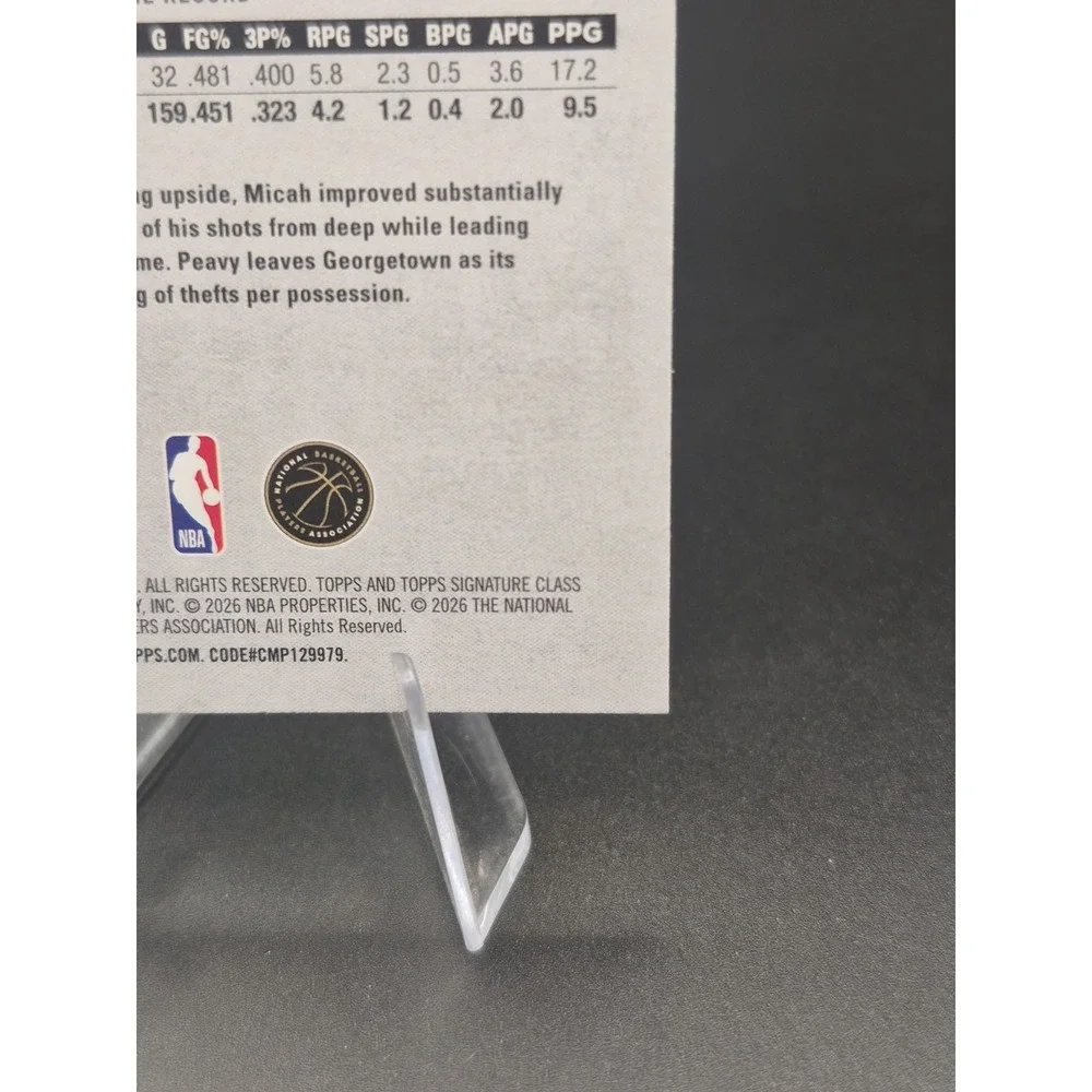2025 Topps Signature Class Micah Peavy #133 Rookie Green /150 (RC) Pelicans